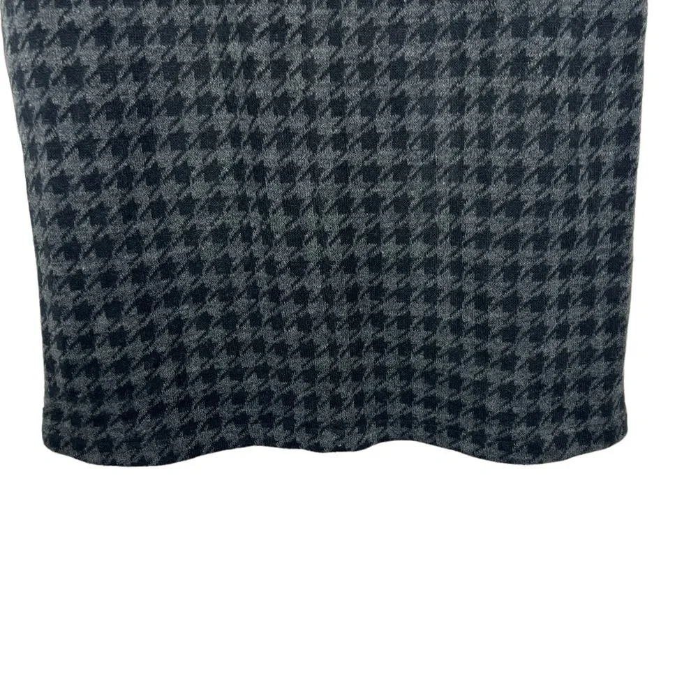 Ferre de Como Gray Black Houndstooth Print Skirt Approx Medium